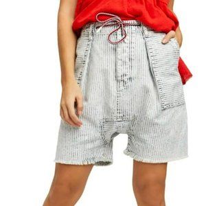 NWT Free People Women's Easy Rider Harem Short (XS) Ivory Combo